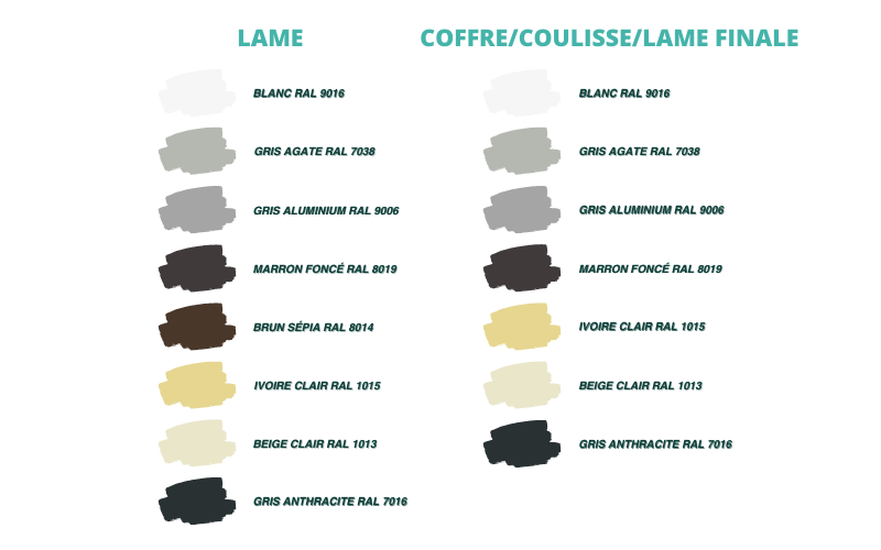 RAL couleurs standards