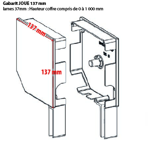 Section de coffre extra-plat pour volet roulant solaire Sunvolet