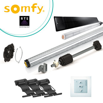 Axe kit motorisation Somfy radio solaire RTS pour volet roulant rénovation