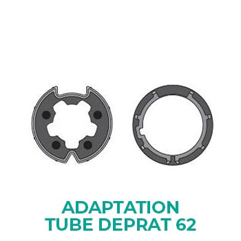 Roue et Couronne tube Deprat 62 - moteurs Somfy et Simu ø50