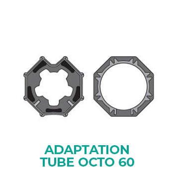 Roue et Couronne tube Octo 60 - moteurs Somfy et Simu ø50