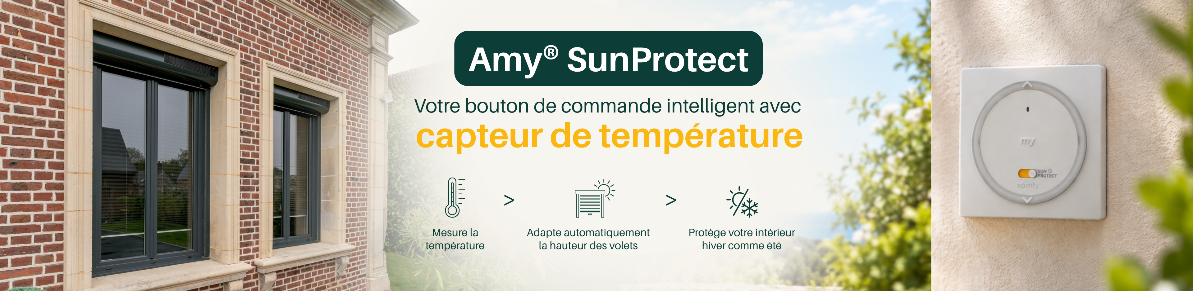 Amy, télécommande qui possède un capteur de températu